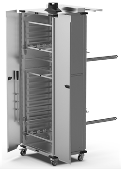 Шкаф для структур 600х400 (10+4) Unox XWBYC-14EU-D с дверьми